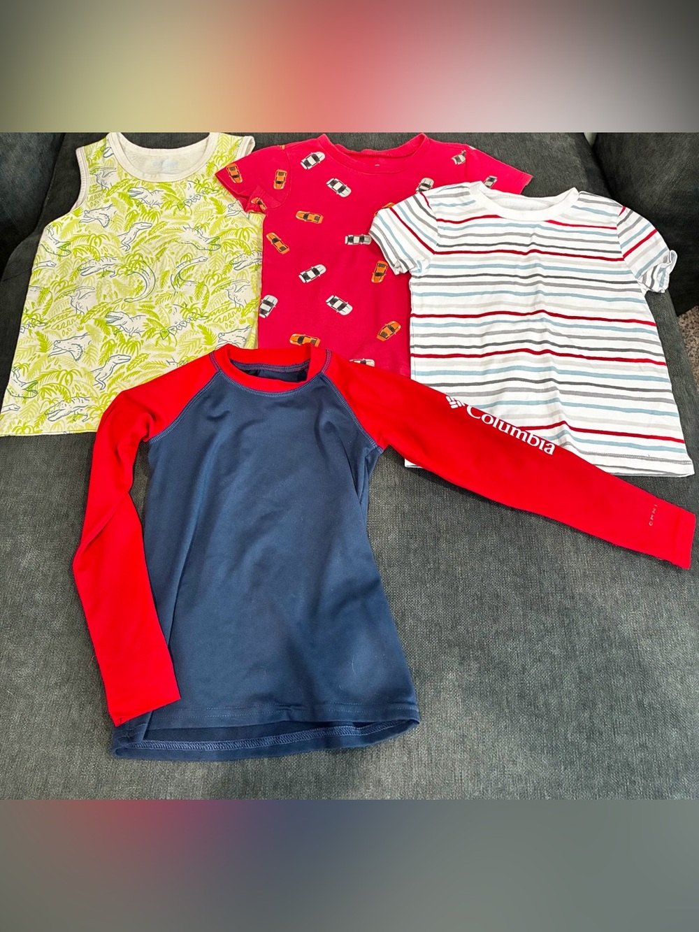 Boys Summer Shirt Bundle Lot of 4 Columbia Omni Wick Tee Tank Tops Size 4T